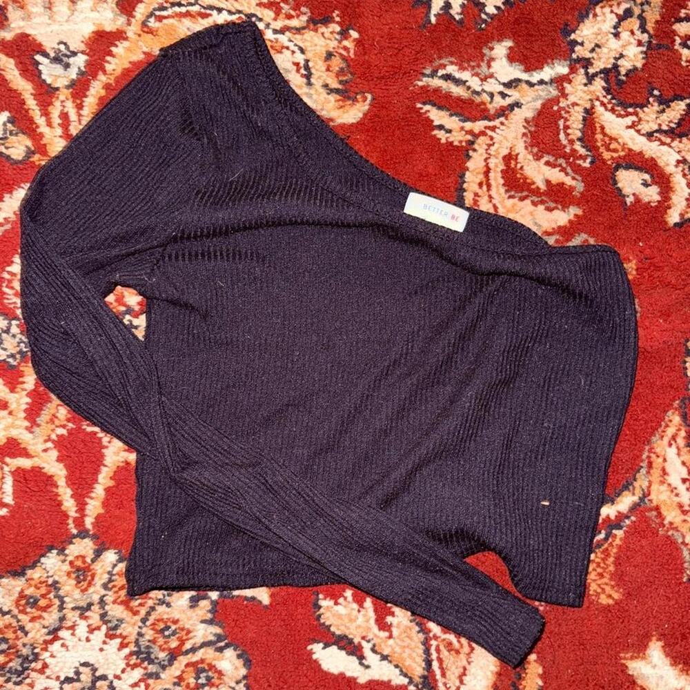Better be black ribbed asymmetrical